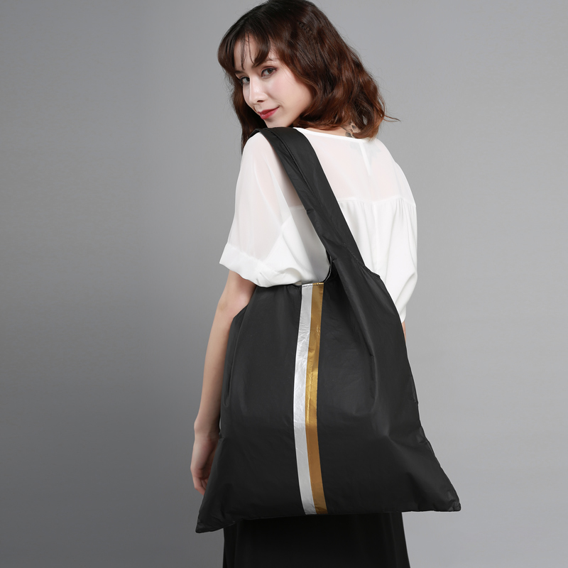 Wiederverwendbare Shopping Bag Doppelte Linie Design Große Lebensmittel Mehrzweck-Einkaufstasche Wiederverwendbare Eco-friendly Carryall Tote Taschen lightweightt 