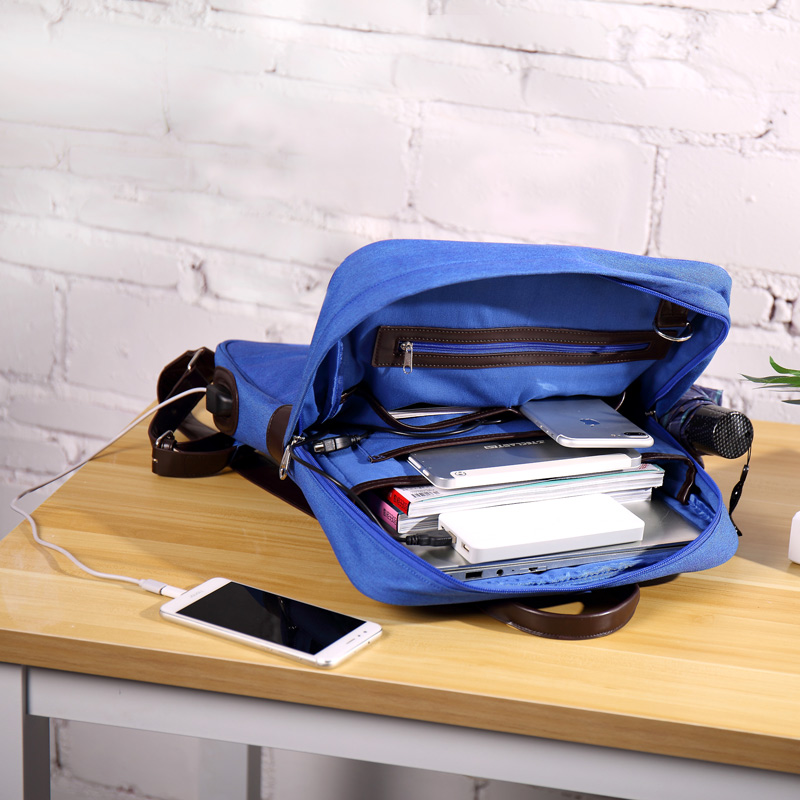 Laptop-Rucksack für Business-Reisen Anti-Diebstahl-Rucksack für Männer Frauen mit USB-Ladeanschluss