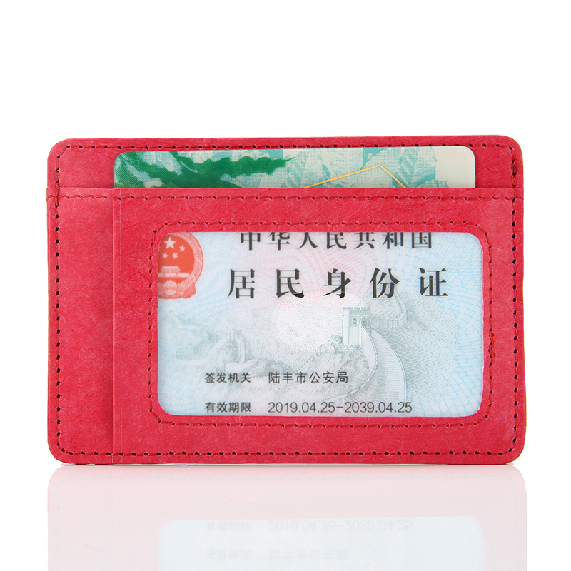 Schlankes RFID-Blocking-Karten-Halter Minimalistische Tyvek-Tasche auf der Vorderseite-Brieftasche für Frauen 