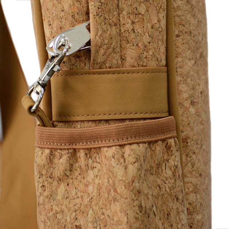 Frauen einfaches Design Korkleder Mode Rucksäcke beige braun 