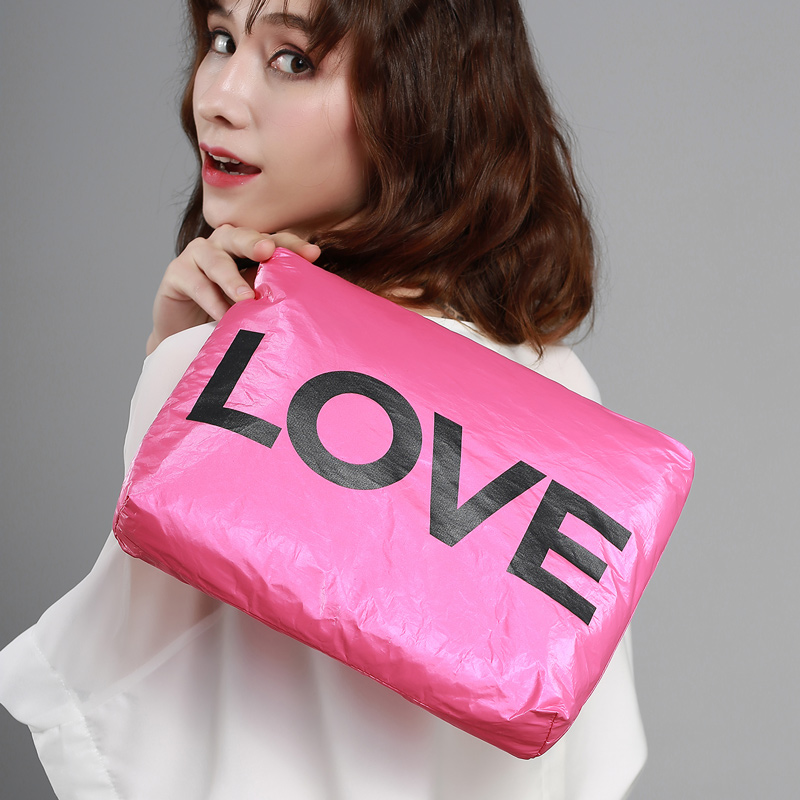  100% beschichtet Tyvek leichte Make-up-Tasche kosmetische Reisetasche 