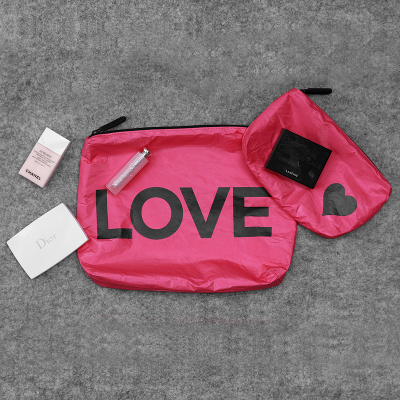  100% beschichtet Tyvek leichte Make-up-Tasche kosmetische Reisetasche 