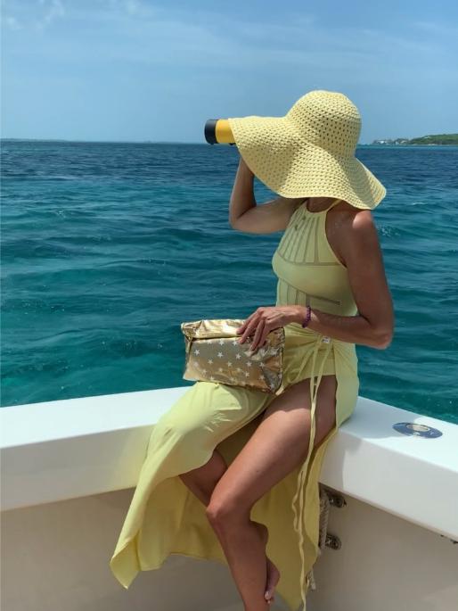Kulturbeutel mit individuellem Modedruck: Wasserdichte Reisetasche mit unzähligen weißen Sternen in Gold