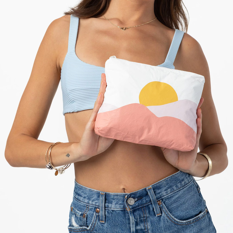 Individuell bedruckte, wasserdichte Tyvek® Nass-/Trocken-Kosmetiktasche – Leichte kleine Strandtasche