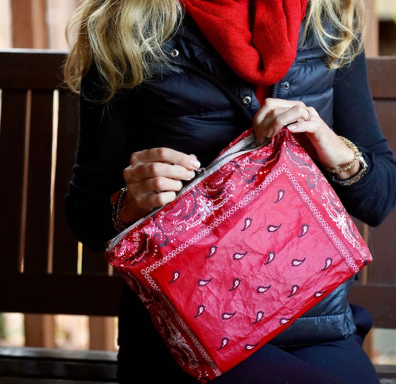 Individuell gestaltbares, wasserdichtes Tyvek-Etui mit Blumenmuster – Reise-Kosmetiktasche mit großem Fassungsvermögen